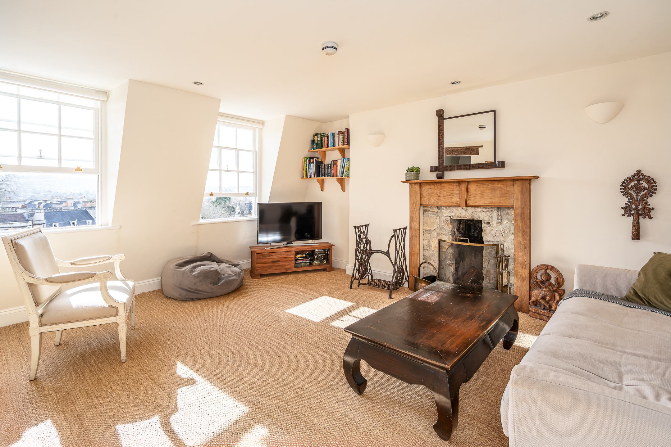 Bottom left project image for Top Floor Georgian Apartment in Bath, property photography, commissioned by agent for rental listing.